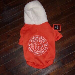 NEW size large dog fleece Halloween costume   sweatshirt shirt orange